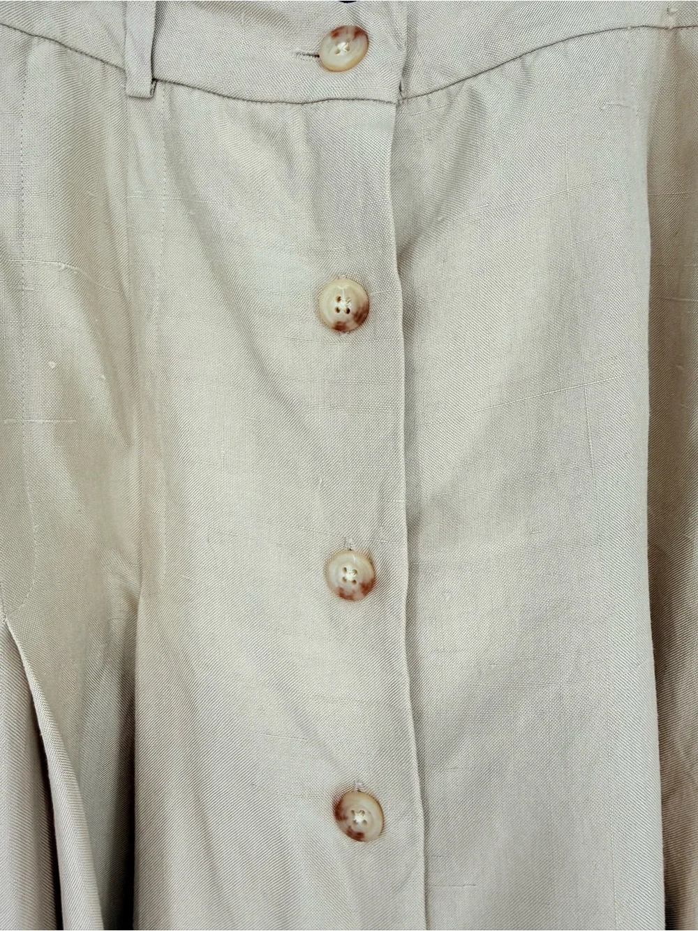 Ralph Lauren Blue Label VTG Y2K 100% Silk Maxi Skirt 4 Beige Old Money Classic - Picture 6 of 12